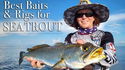 Pam Wirth holds a Sea Trout
